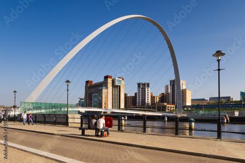Gateshead Millennium Bridge arch photo