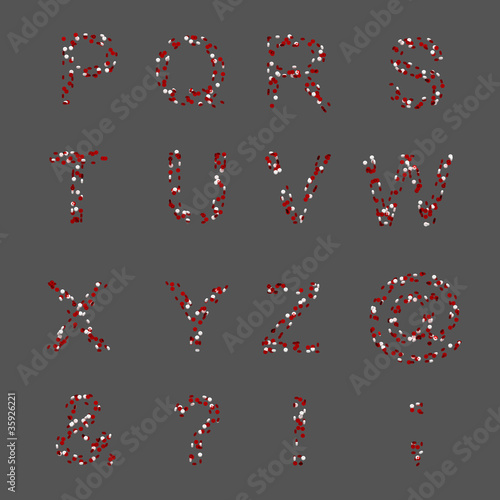 P-Z letters and symbols mad...