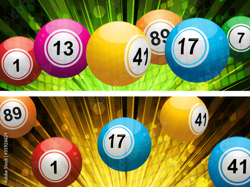 Bingo ball lottery backgrounds