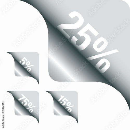 Silver Metallic Corner 5%/15%/25%/75%
