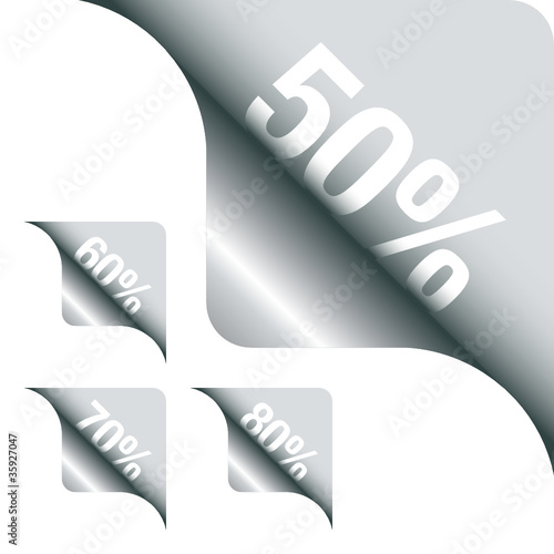 Silver Metallic Corner 50%/60%/70%/80%