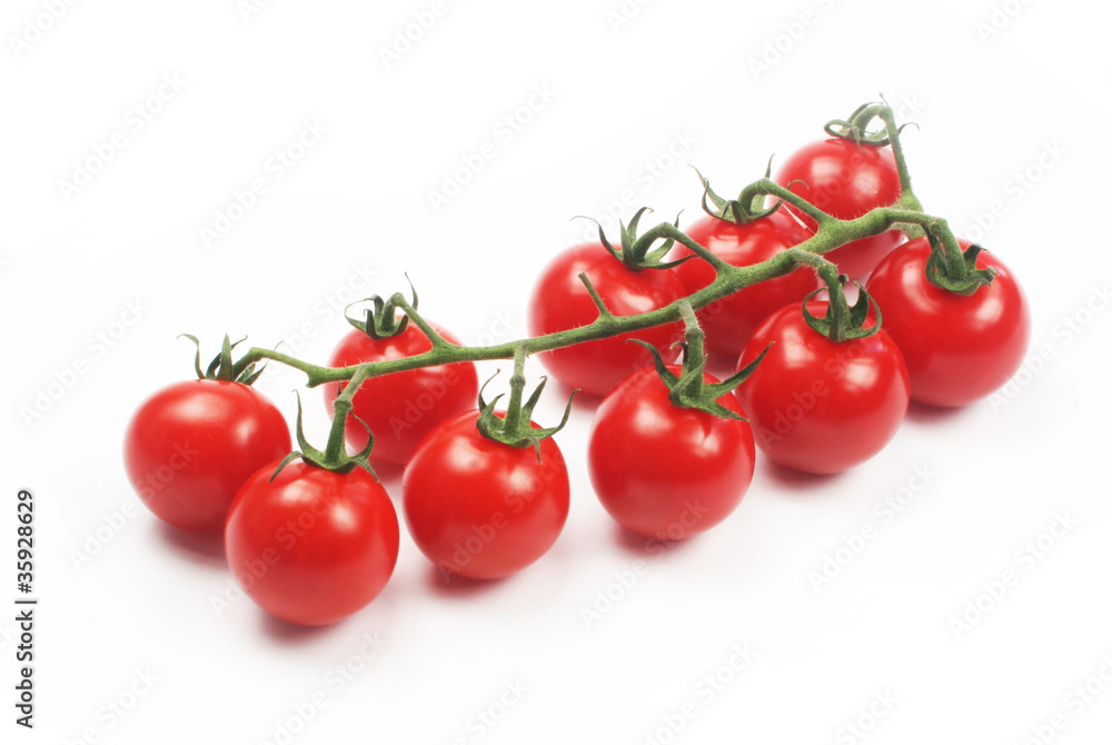 Cherry tomatoes on white background Cherry tomatoes on white background