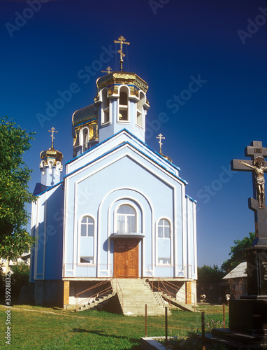 Not finished construction of the orthodox church in Tyachiv, Ukr