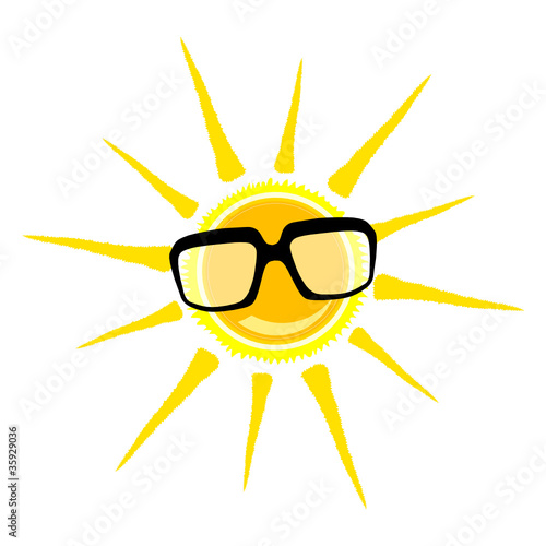 sun yellow and black glasses