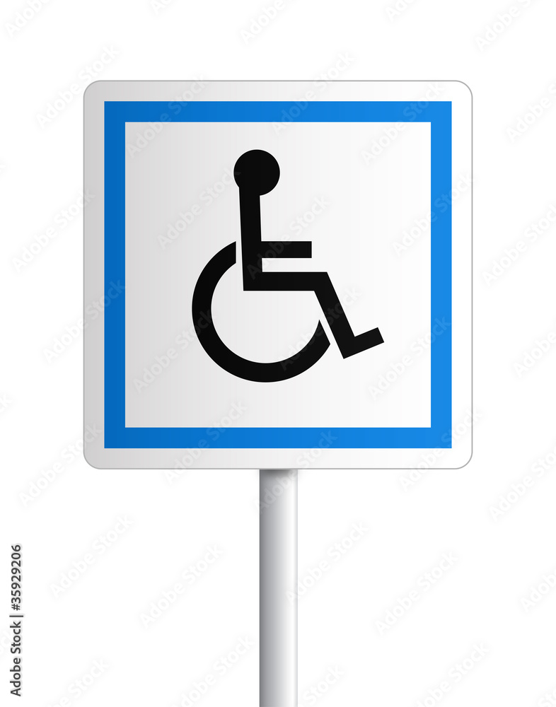 Panneau - installations accessibles aux handicapés Panneau - installations accessibles aux handicapés