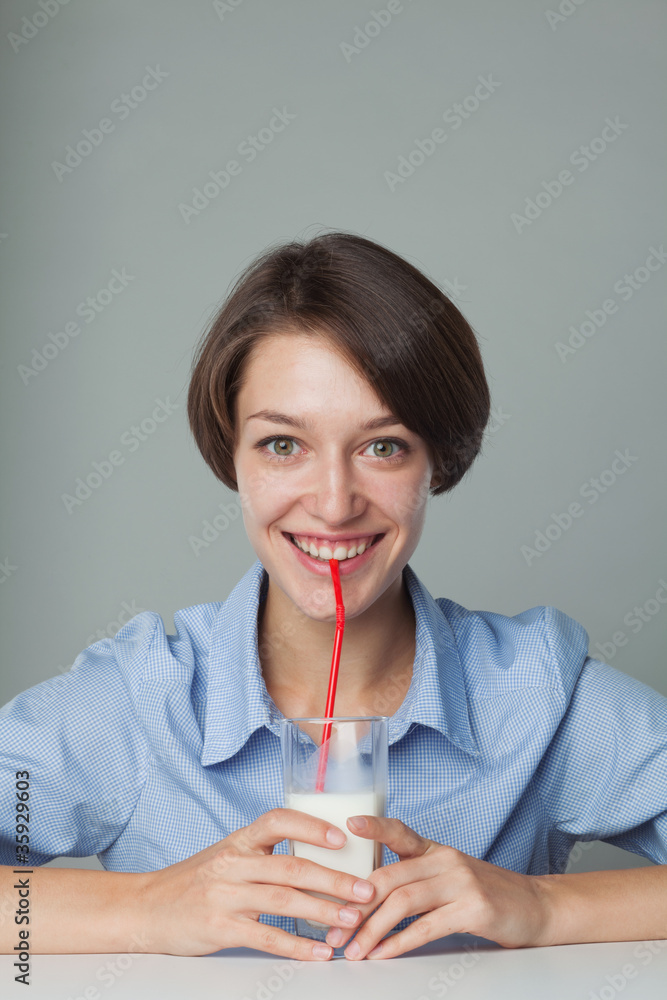 girl with milkshake girl with milkshake