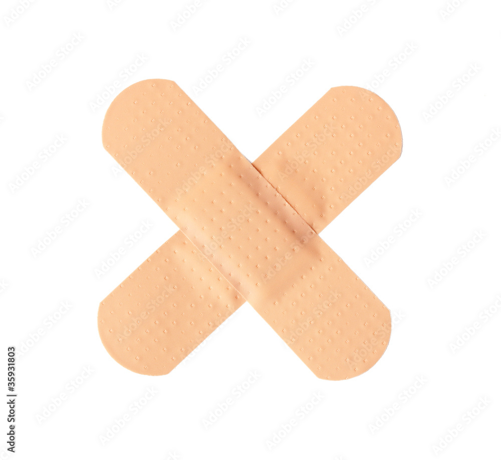 Medical patch isolated on white Medical patch isolated on white
