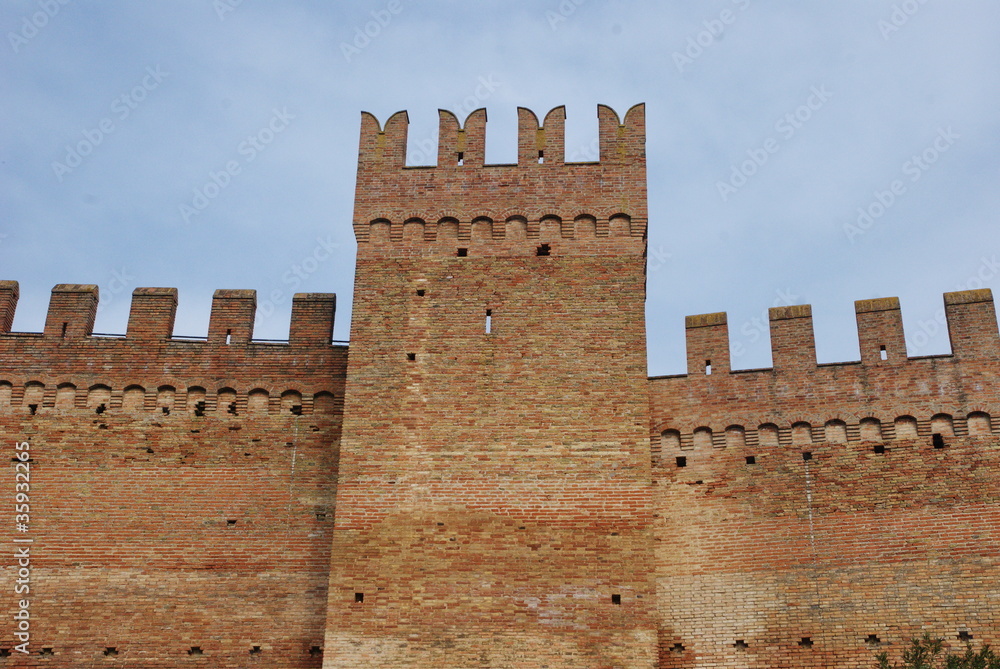 walls of the Gradara's castle, Italy