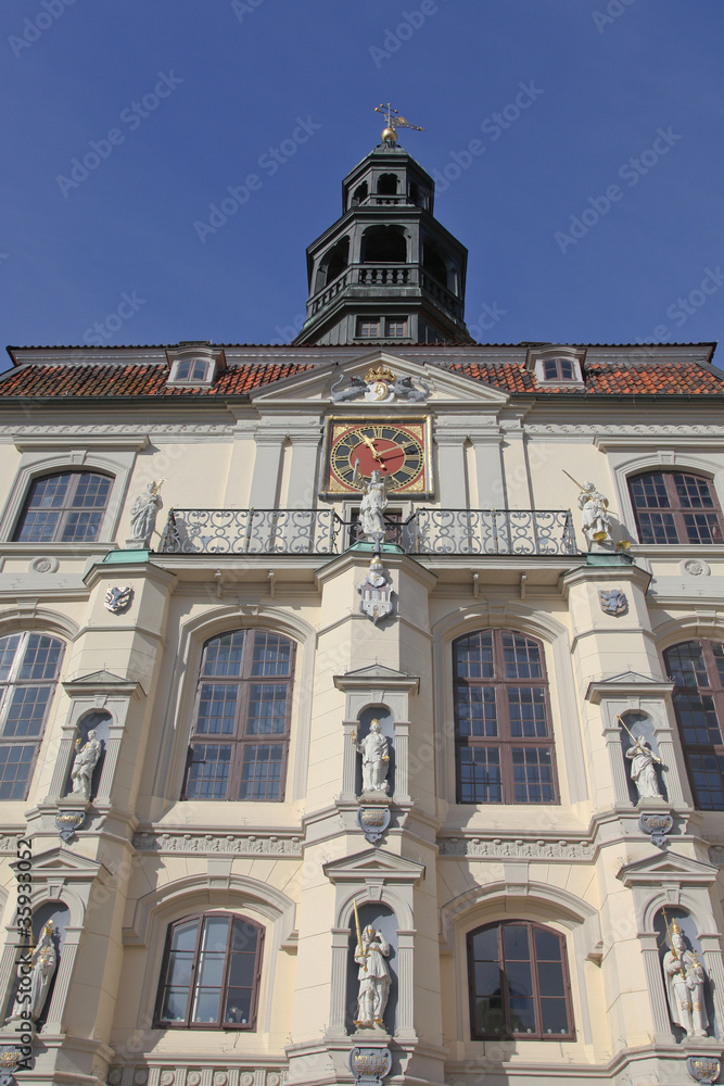 Detailaufnahme vom Rathaus in Lüneburg