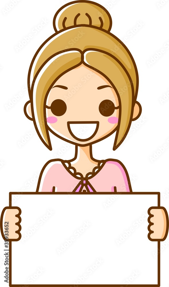女性 ボード イラスト 女性 ボード イラスト