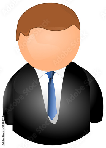 User icon in a business suit