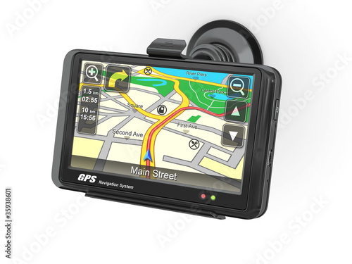 Obraz na płótnie Navigation system. Gps. 3d