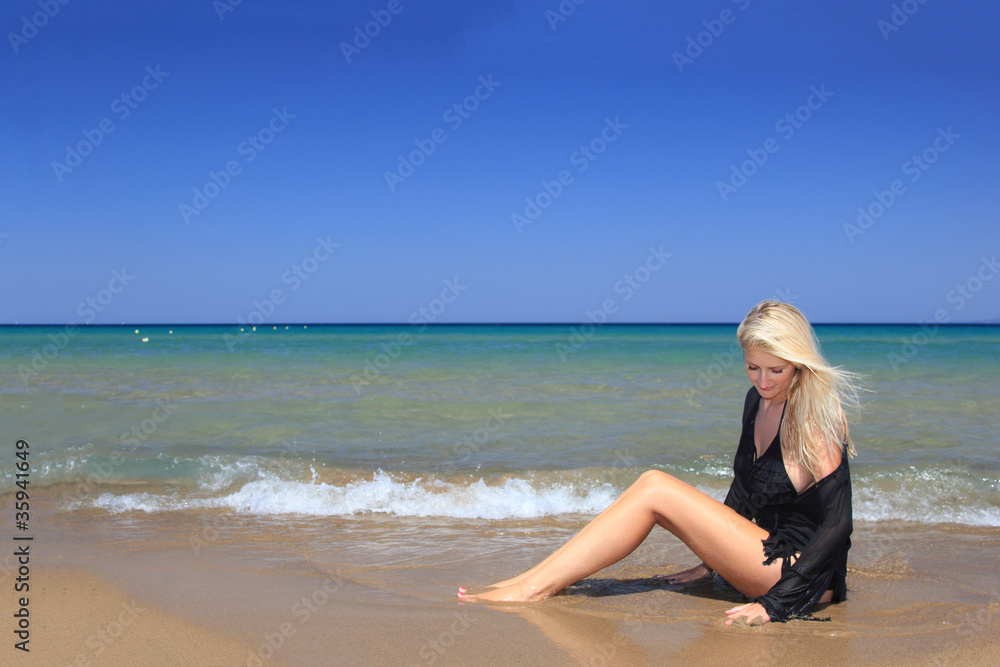 Attractive girl on the beach Attractive girl on the beach