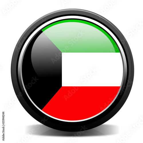Free Download Kuwait flag button - GFXLoad