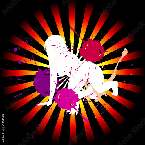 girl white silhouette posing