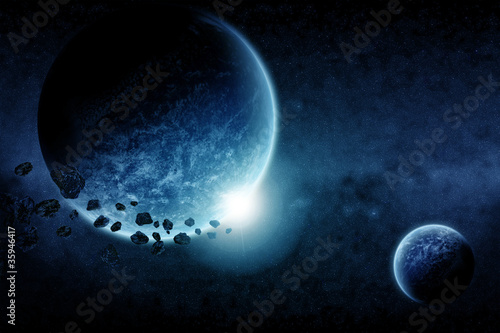 Planet space design illustration