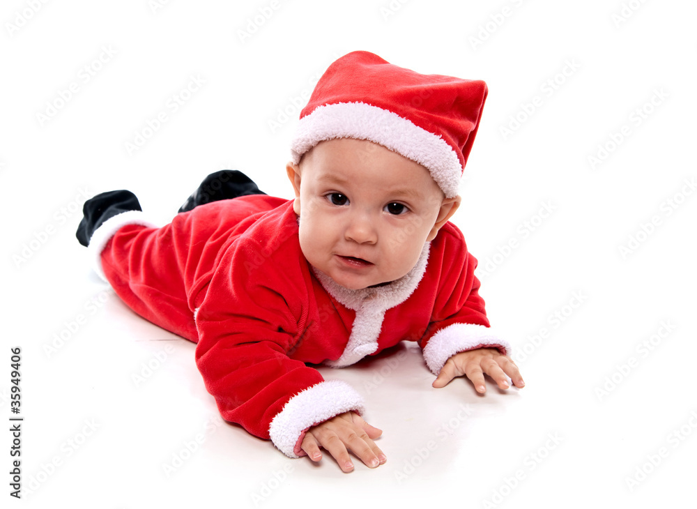 bébé de 6 mois déguisé en père noël bébé de 6 mois déguisé en père noël