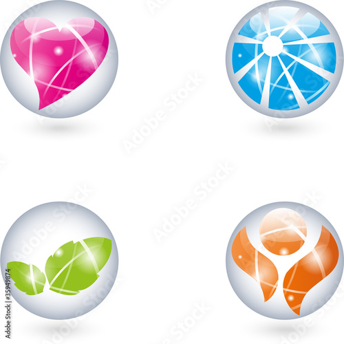 Logos, Zeichen, Symbole, Design, Elements, Button