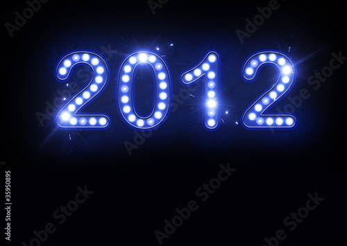 Happy New Year 2012 with copy space