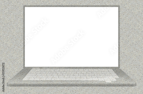 Laptop holiday beach style