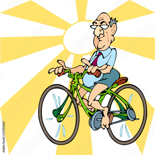 man on a bicycle