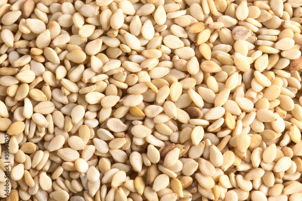 Raw sesame seeds as background Raw sesame seeds as background