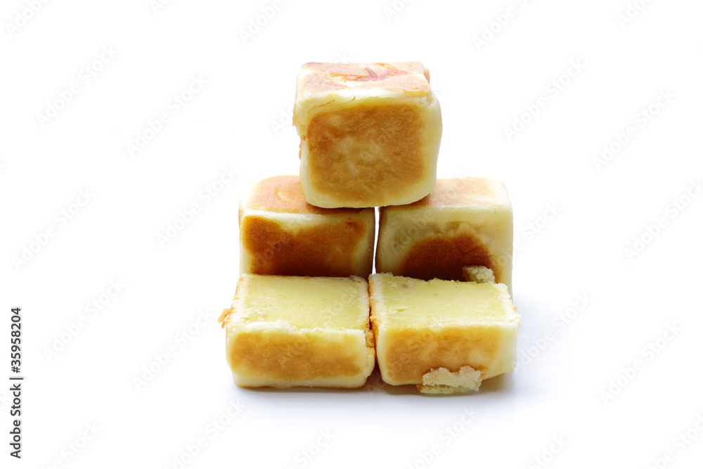 Ground pea on square shape eat on snack time Ground pea on square shape eat on snack time