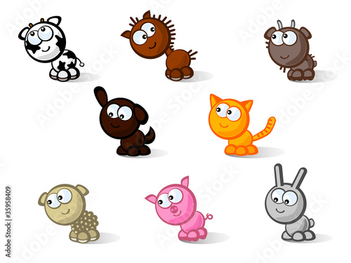 farm pets isolated