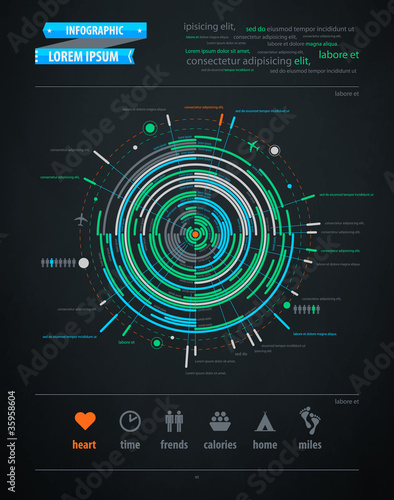 abstract infographics element on transportation topics