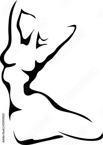 Sketch of woman torso