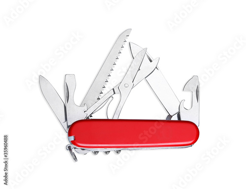 Konstfotografi Swiss army knife isolated