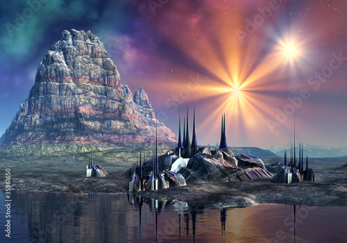 Fototapeta Naklejka Na Ścianę i Meble -  Talos Colony - Alien Planet Part 1