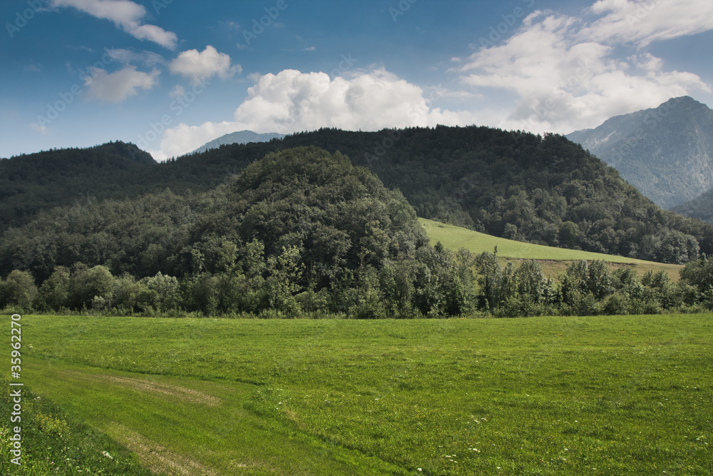 Mountains with green grass Mountains with green grass