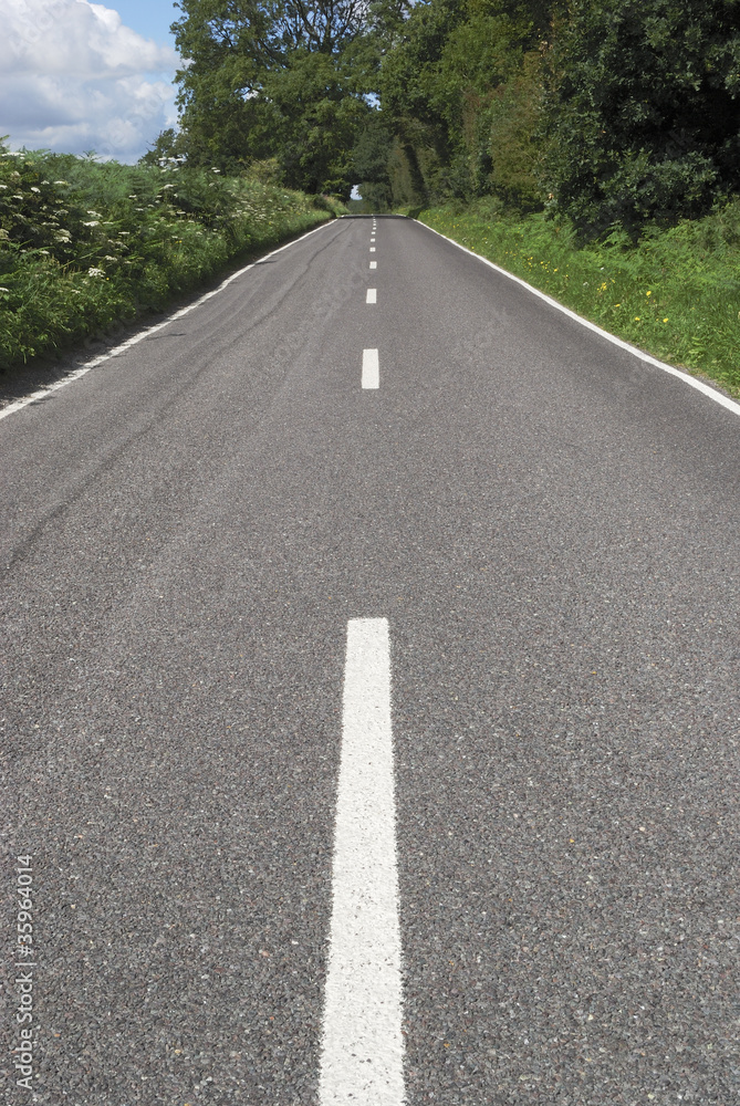 Straight English country road