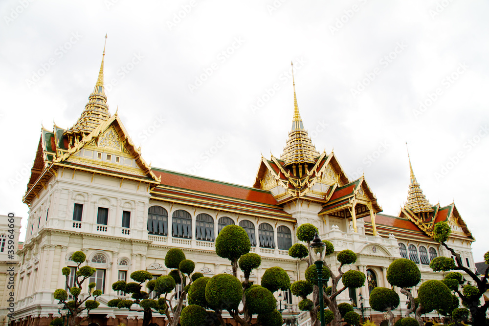 Obraz premium Detail of Grand Palace in Bangkok, Thailand