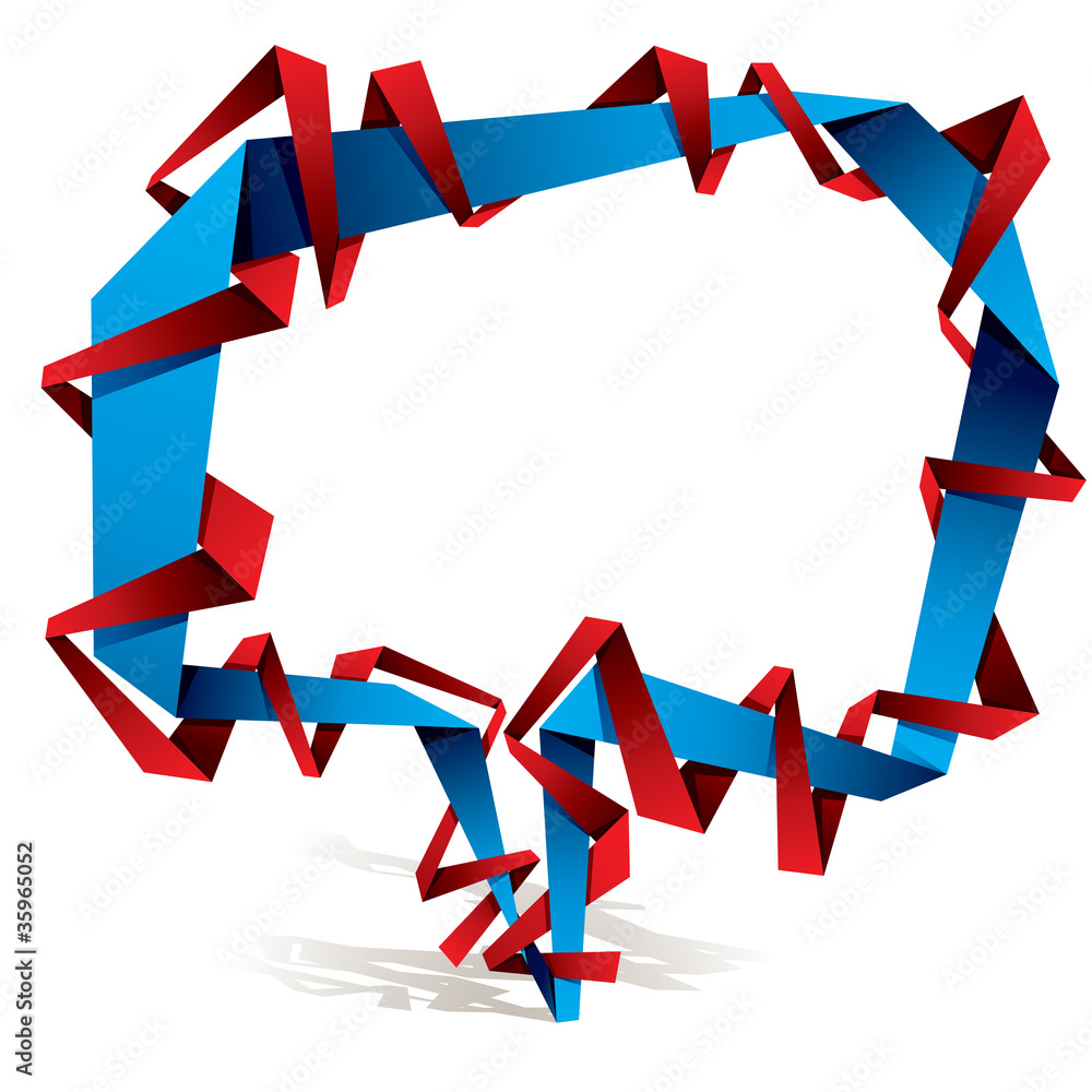 Fototapeta premium Origami style speech bubble 2.
