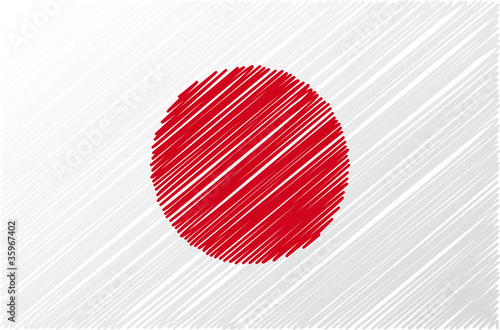 japanese flag, vector illustration