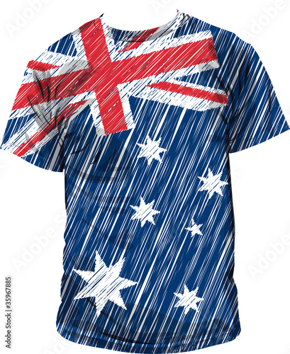 Australian tee, vector illustration