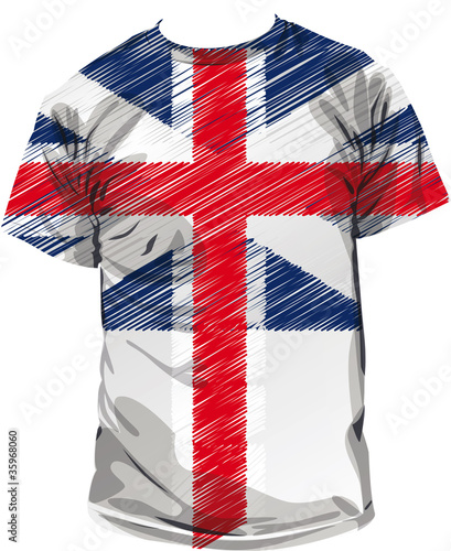 british tee, vector illustration