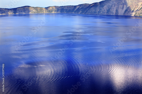Colorful Waters Blue Crater Lake Reflection Oregon