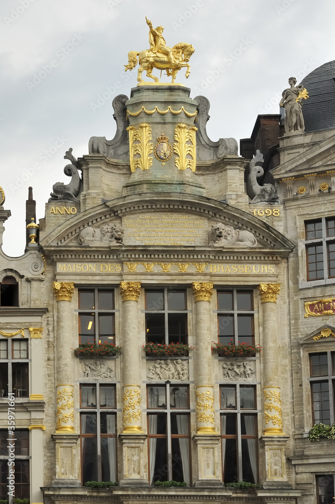 gable in grand place, brussels