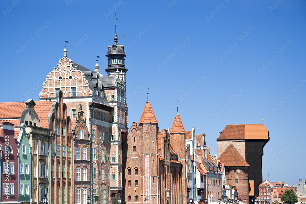 Obraz premium Famous cities in Poland - Gdansk - Danzig.