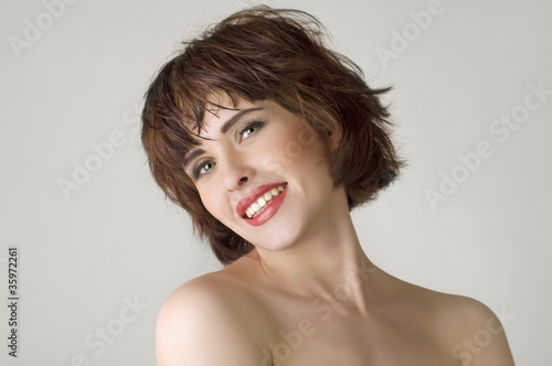 Beautiful  girl laughing photo