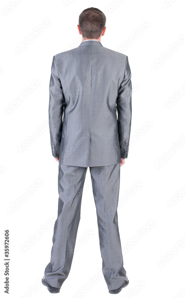 Businessman looks ahead. rear view. Businessman looks ahead. rear view.