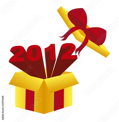 gift box with 2012 new year