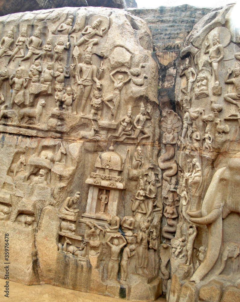carving in Indian temple
