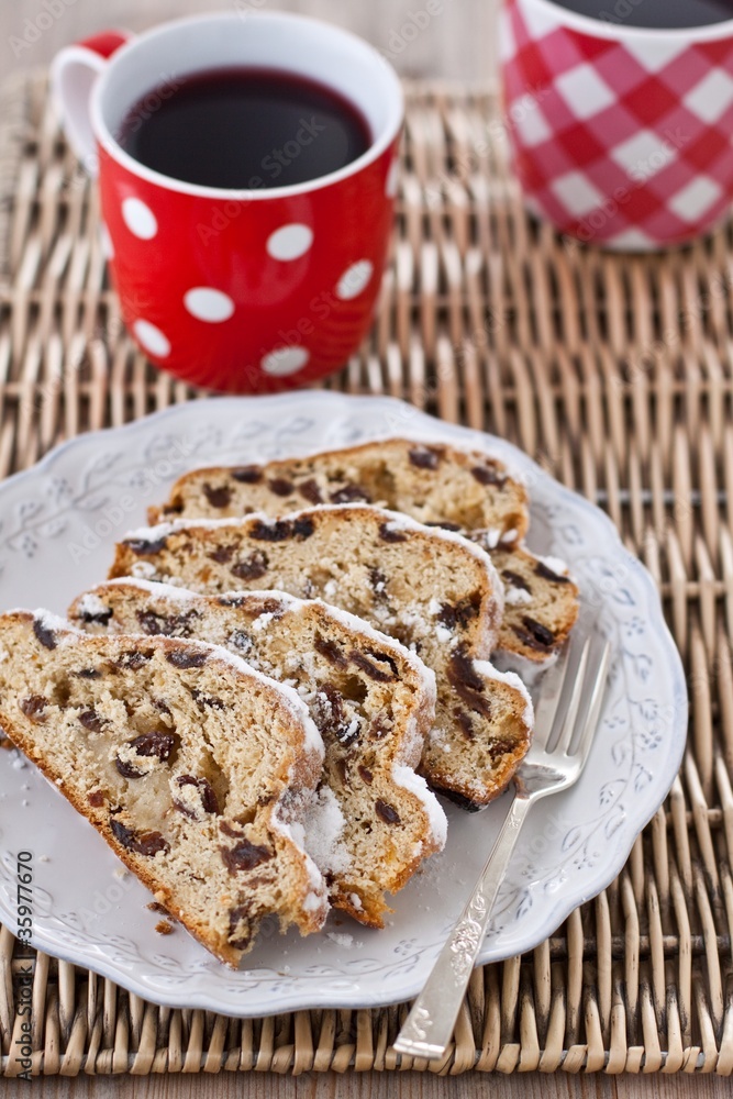 Christstollen und Glühwein Christstollen und Glühwein