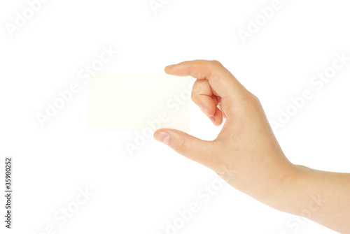 card in a hand