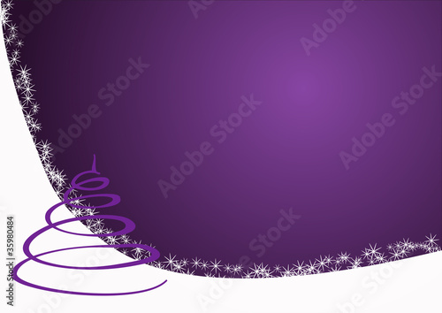 Sfondo albero natale viola