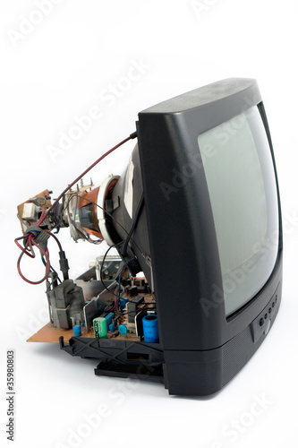 Quadro em tela disassemble crt television
